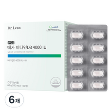 닥터린 메가 비타민D3 4000 IU 66g, 120정, 6개