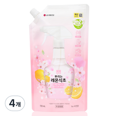 퐁퐁 뿌리는 레몬식초 리필, 4개, 725ml