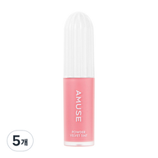 Amuse Makeup 粉霧絲絨唇釉, 5個, 01 稀有桃子