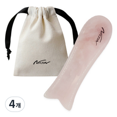 로즈쿼츠 마사지 나진괄사 NJ001 물고기형 + 보관 파우치, 4개