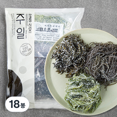 주일 무결점 오독오독 해초 미역줄기 + 꼬시래기 + 톳, 200g, 18봉