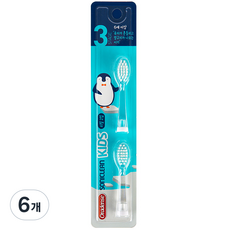 오라덴스 소닉클린 키즈 음파전동칫솔 3단계 리필모, 6개