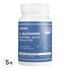 라이프토콜 L 글루타민 500mg 96g, 5개, 120정