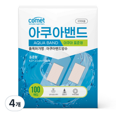 코멧 아쿠아 밴드 표준형, 100개입, 4개