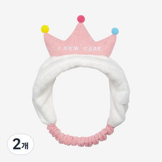 I DEW CARE 皇冠髮箍, 2個, 粉色+白色