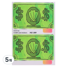 투데이리빙 리무버블 카드 스티커 CD_OST_AL090E, 카툰달러, 5개