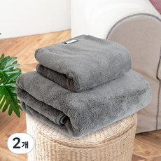 탐사 반려동물 극세사 펫타올 2종 세트, 그레이, 2개