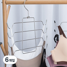 에이러블 다층 공간 절약 접이식 옷걸이 숏 33cm B0147, 그레이, 6개입