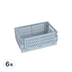 粉彩多用途折疊箱, 藍色, 25 x 16.5 x 10.5 cm, 6個