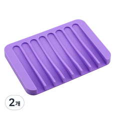 빨래판 비누 보관함, 진퍼플, 2개
