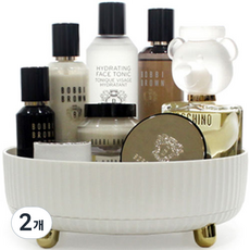피키픽스 회전형 화장품 보관함, 2개, 화이트