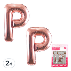 파티쇼 알파벳 은박 풍선 대 2p, 로즈골드(P), 2개