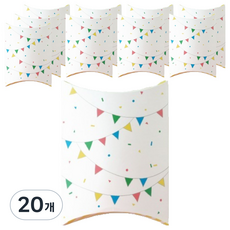 렛츠파티 반달 포장 상자 M 14 x 14.5 x 4 cm, 혼합색상, 20개