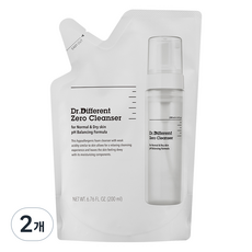 Dr.Different Zero洗面乳補充裝 中乾性, 200ml, 2個