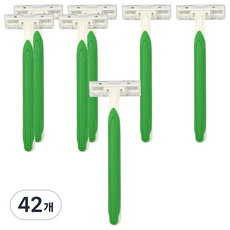 마켓링 여성용 가성비 면도기 그린 4.2 x 11.5 cm, 42개, 1개입