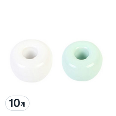 LIVING DUO 直立式陶瓷牙刷架, 白色+薄荷, 10個