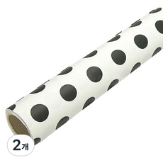 SOLOMON SHOP 圓點捲筒包裝紙, 黑色, 2個
