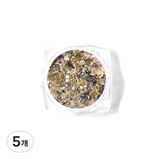 DM 알럽뷰 혼합스팽글 네일글리터, DJ10골드, 5개