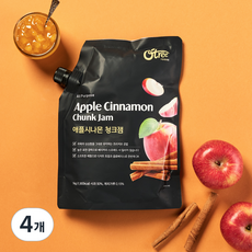 오트리 애플시나몬 청크잼, 1kg, 4개