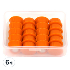 magpia 彩色圓形冰箱磁鐵 迷你 20入, 橘色, 6個