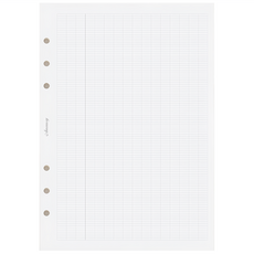 PAPERIDEAS 活頁替芯 法文格 白瑤紙, 1個, 80張