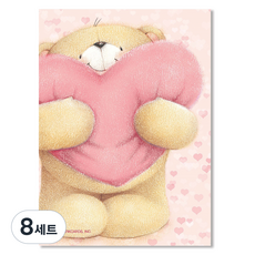 Hallmark 小熊信紙 4p + 信封 2p KLT1512, 混合顏色, 8套