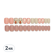 TCR 可愛兔子美甲片, 2套, 混合色