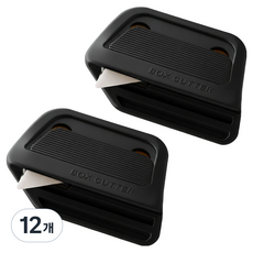 쿠말 자석 부착 언박싱 세라믹 택배칼, 블랙, 12개