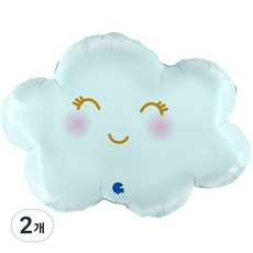GRABO BALLOONS 雲朵鋁箔氣球, 粉藍色, 2個