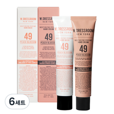 더블유드레스룸 퍼퓸 핸드크림 50ml + 워시 50ml No49 피치블러썸, 6세트