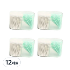 다용도 일회용 치실 그린 50p +면봉 100p 세트, 12세트