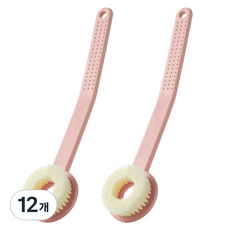 모나코올리브 등 블랙헤드 고민없이 커브드 밀착 바디브러시, 인디핑크, 1개입, 12개