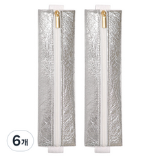 미소로운 다이어리 펜홀더 밴드 19.5 x 5 x 0.5 cm, 실버, 6개