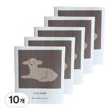 Purniel 北歐插畫抹布小羊, 10個, 1入