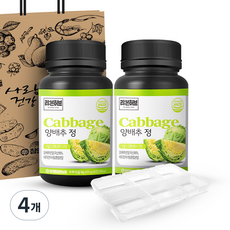 참앤들황토농원 국산 양배추 정 + 알약케이스 + 쇼핑백, 90정, 4개