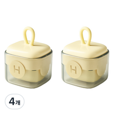 Kohimo 便攜式滾筒迷你半永久衣物除塵滾筒清潔器 淺黃色 4W464, 4個