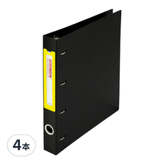 DaTaBanK 三田文具 D型專案收納資料夾 4孔 A4 649DS, 4本, 黃色