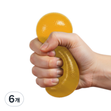 베키노우 쫀쫀 말랑 스트레스 볼, 오렌지, 263g, 6개