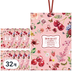 부케가르니 퍼퓸드 샤쉐 옷장방향제 본품, 10g, 32개, 블랙체리