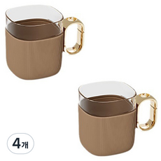 THE ZAKKA 圓方形浴室漱口杯 FREE, 棕色, 4個