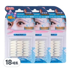 Eye Charm Magic Shark 216 雙面雙眼皮膠帶套裝, 混色, 18套