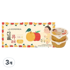 에코맘의산골이유식 산골퓨레, 3개, 200g, 혼합맛(사과/배)