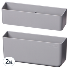 litem. 里特 磁吸式雨傘架, 可整齊收納雨傘 讓家中地板不再濕濕的, 2組, 上端190 x 55 x 50mm + 下端188 x 55 x 82mm, 灰色