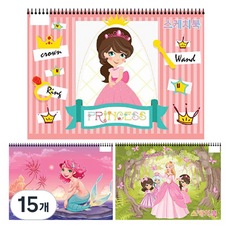 아트모아 예쁜 여아 스케치북 랜덤발송, 350 x 250 mm, 30매, 15개