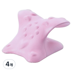 셀리빙 마사지 스트레칭 C자형 베개 핑크, 4개