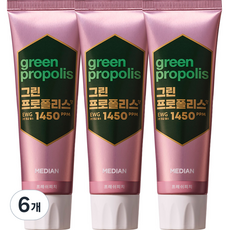 MEDIAN 麥迪安 蜂膠香全家牙膏 清新水蜜桃, 100g, 6個