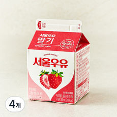서울우유 딸기 우유, 300ml, 4개