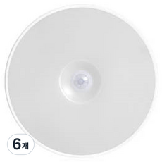모던홀릭 LED 건전지 무선 원형 센서등 쿨화이트, 6개