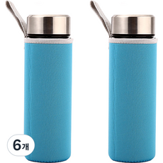 뷰레이티닷컴 베이크 무지 물병가방 550ml, 블루, 6개