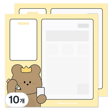 도나와친구들 MBTI 떡메모지, T 객관적 기준, 10개, 100개입